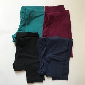 Bundle of 4 girls organic leggings